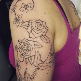 motivo floreale - traccia tattoo