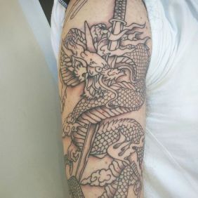 drago tradizionale giapponese - tattoo